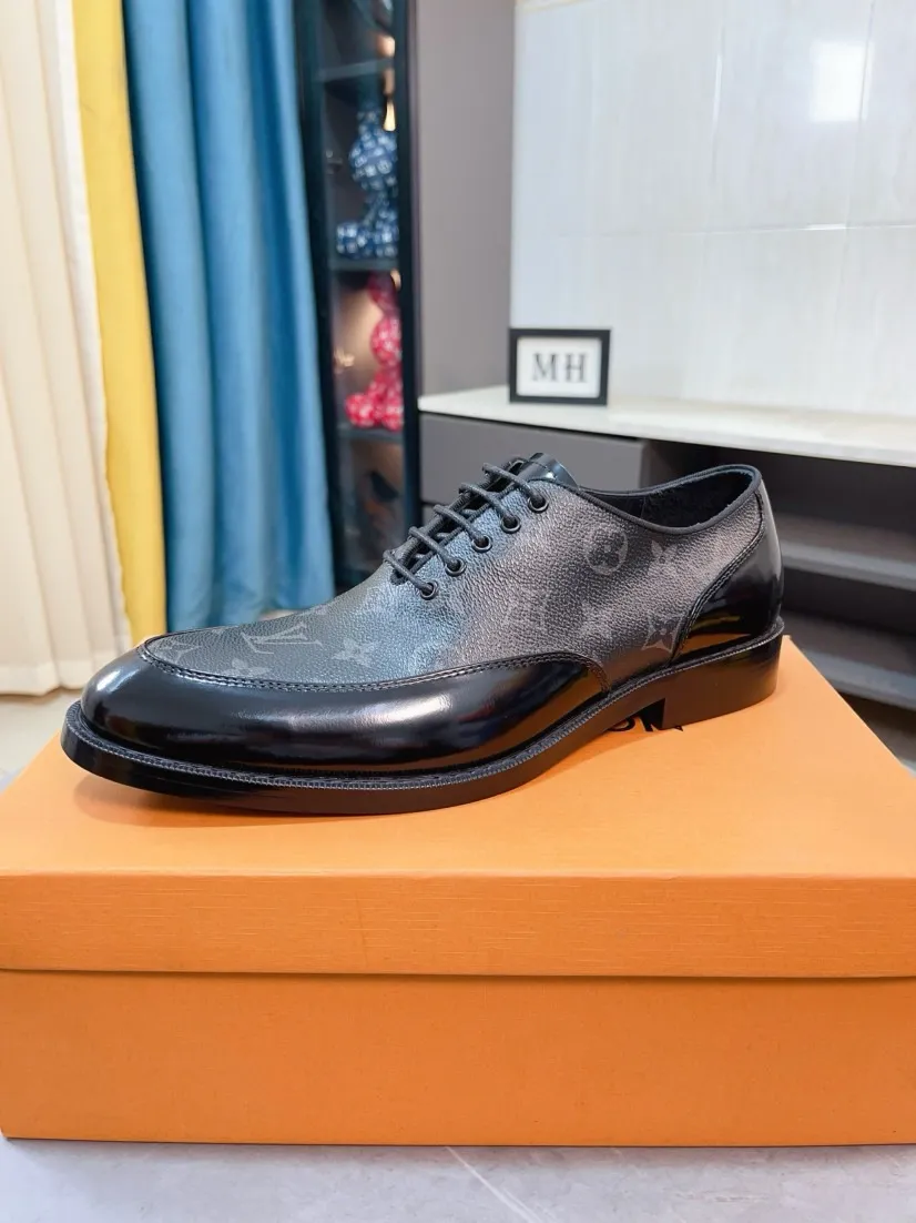 Men's shoes 💰540🌹🌹 [LV] Louis Vuitton's popular casual leather shoes 🎖Fashionable and elegant 🎖🎖Material: Original imported cowhide open edge beads, washed cowhide leather lining, original molded rubber outsole, high-end and classy, ​​elegant quality, instantly transforming into a handsome man ❤❤Standard\nNumber of sizes: 39-44, 38 45 46 customized